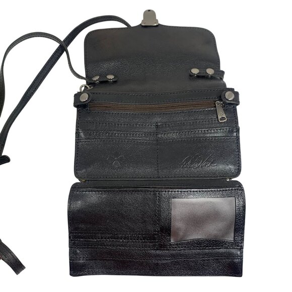 PATRICIA NASH Bianco Organizer Braided Crossbody Bag Trifold Wallet Wristlet EUC - Picture 10 of 16